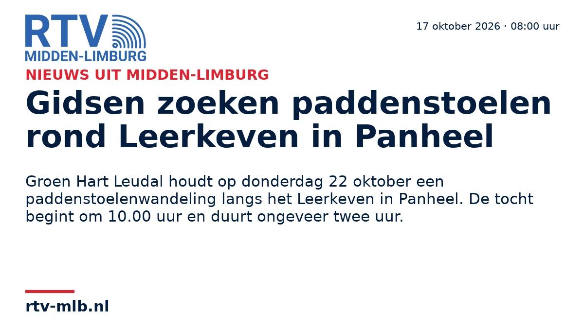 Gidsen zoeken paddenstoelen rond Leerkeven in Panheel — RTV Midden-Limburg